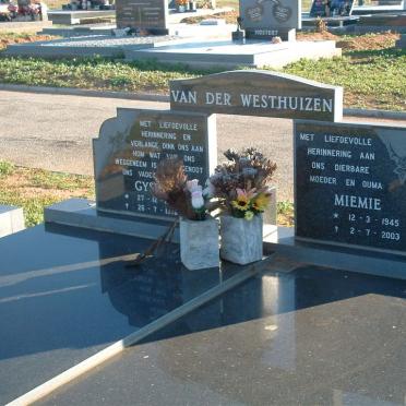 WESTHUIZEN Gysie, van der 1934-1996 &amp; Miemie 1945-2003