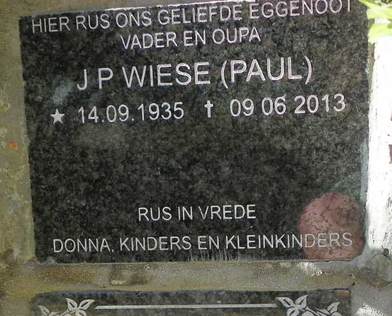 WIESE J.P. 1935-2013