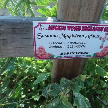 ADAMS Susanna Magdalena 1958-2021