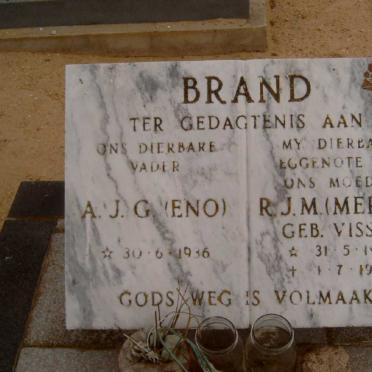 BRAND A.J.G. 1936- &amp; R.J.M. VISSER 1941-1987