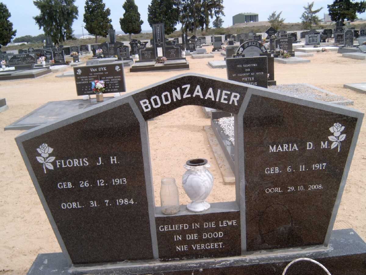 BOONZAAIER Floris J.H. 1913-1984 &amp; Maria D.M. 1917-2008