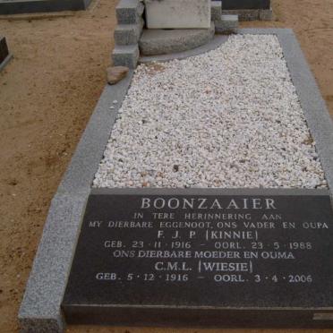 BOONZAAIER F.J.P. 1916-1988 C.M.L. 1916-2006