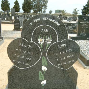 BASSON Allert 1919-1998 &amp; Joey 1932-1984