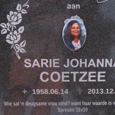 COETZEE Sarie Johanna 1958-2013