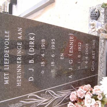 COETZEE D.J.B. 1918-1995 &amp; A.J.G. 1922-2005