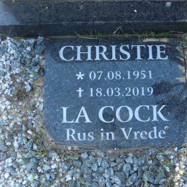 COCK Christie, la 1951-2019