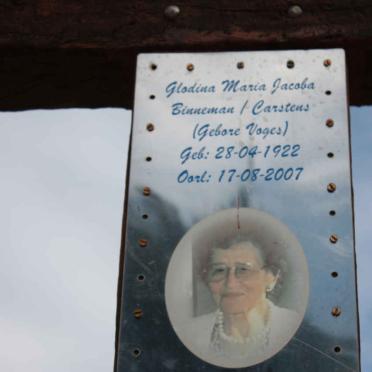 CARSTENS Glodina Maria Jacoba previously BINNEMAN nee VOGES 1922-2007