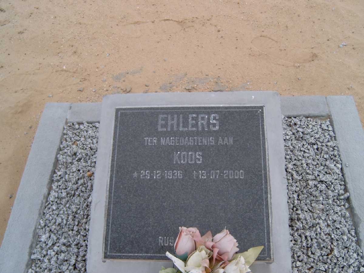 EHLERS Koos 1936-2000
