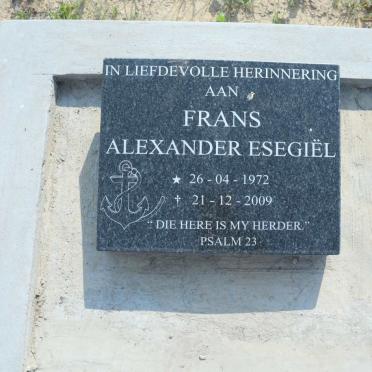 FRANS Alexander Esegiel 1972-2009