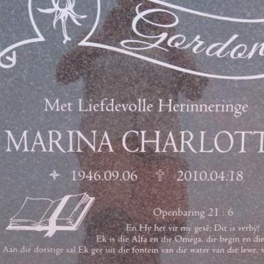 GORDON Marina Charlotte 1946-2010