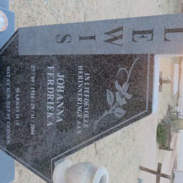 LEWIS Johanna Ferdrieka 1934-2006