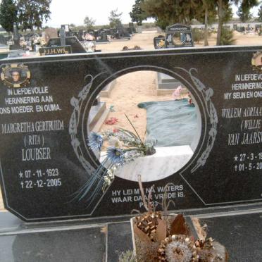 LOUBSER Margretha Gertruida 1923-2005 :: VAN JAARSVELD Willem Adriaan Brink 1945-2003