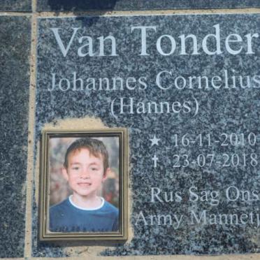 TONDER Johannes Cornelius, van 2010-2018