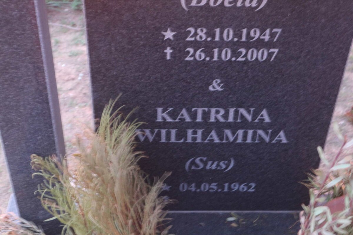 STEVENS Boeta 1947-2007 &amp; Katrina Wilhamina -1962