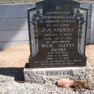TRUTER Jan Andries 1898-1967 &amp; Helie Aletta Jacoba VAN LILL 1893-1978