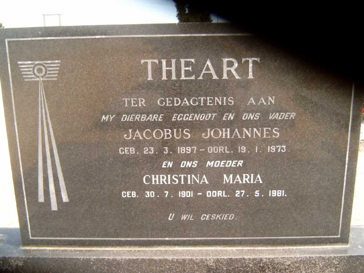 THEART Jacobus Johannes 1897-1973 &amp; Christina Maria 1901-1981