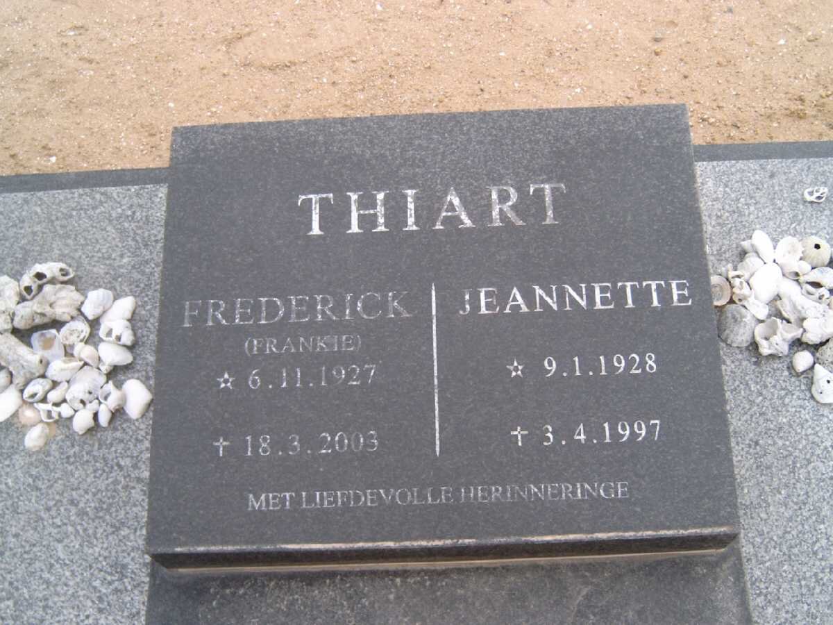 THIART Frederick 1927-2003 &amp; Jeannette 1928-1997