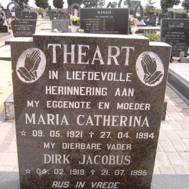 THEART Dirk Jacobus 1919-1995 &amp; Maria Catherina 1921-1994