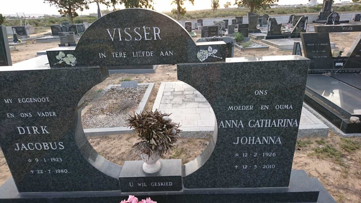 VISSER Dirk Jacobus 1923-1980 &amp; Anna Catharina Johanna 1926-2010