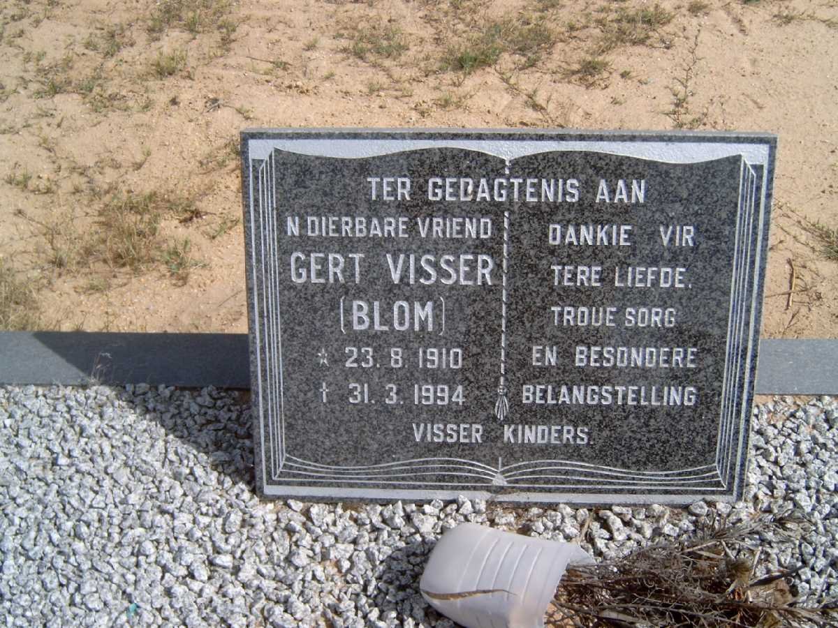 VISSER Gert 1910-1994