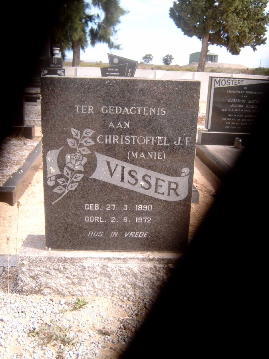 VISSER Christoffel J.E. 1890-1972