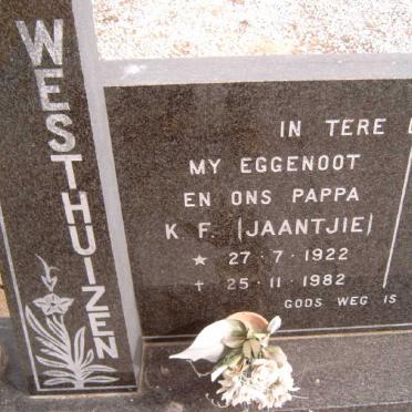 WESTHUIZEN K.F., van der 1922-1982