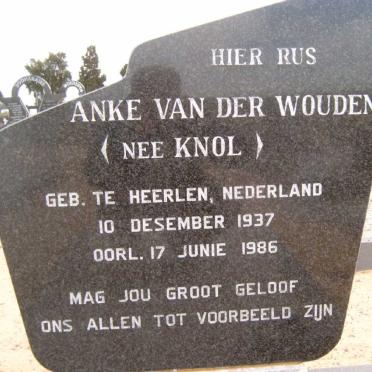 WOUDEN Anke, van der nee KNOL 1937-1986