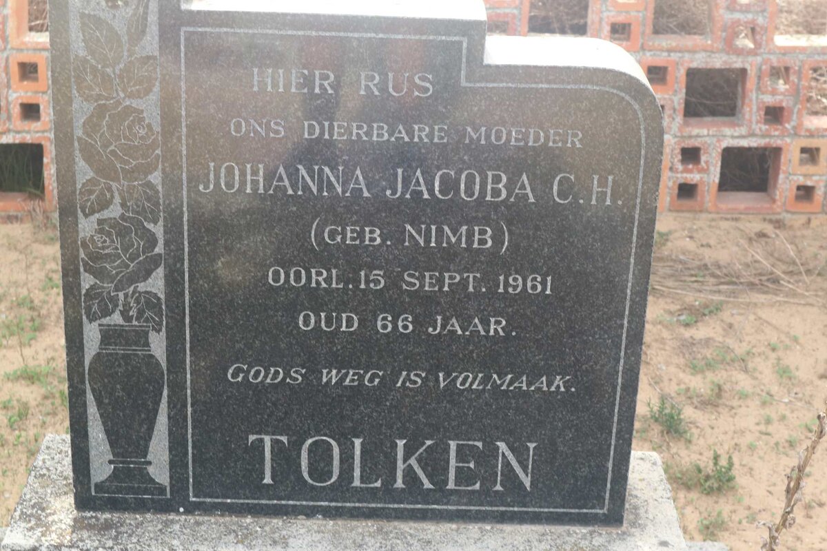 TOLKEN Johanna Jacoba C.H. nee NIMB -1961
