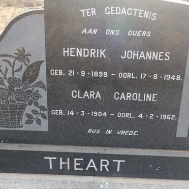 THEART Hendrik Johannes 1899-1948 &amp; Clara Caroline 1904-1962