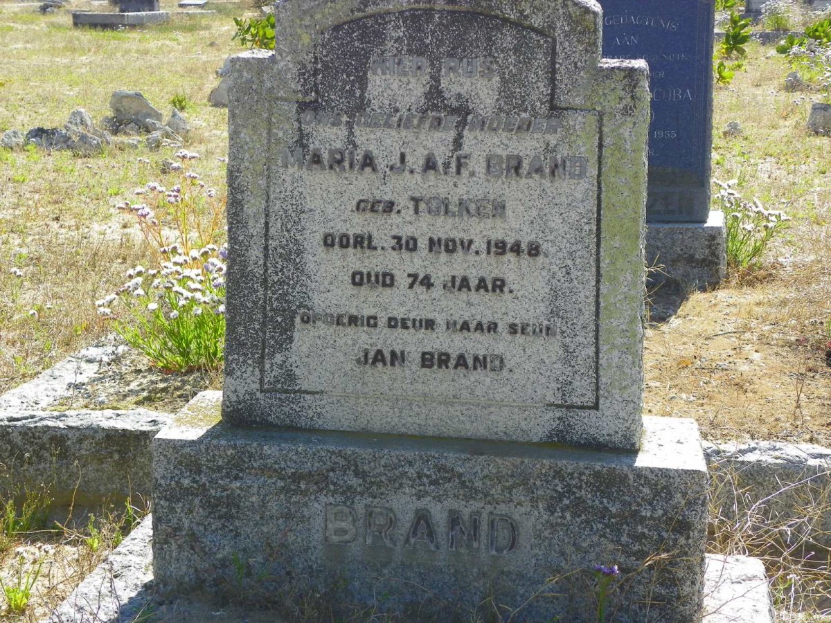 BRAND Maria J.A.F. nee TOLKEN -1948