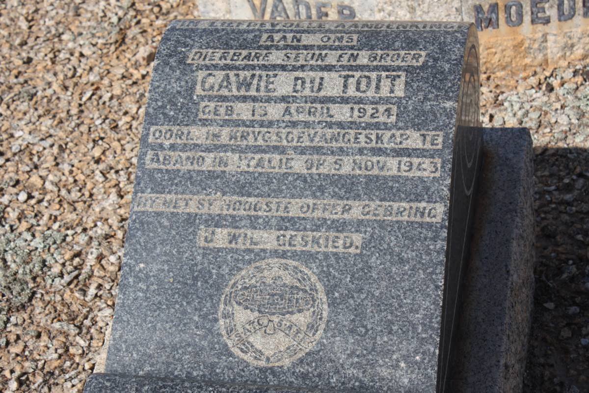 TOIT Gawie, du 1924-1943