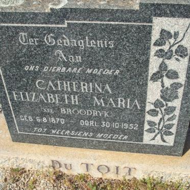 TOIT Catherina Elizabeth Maria, du nee BROODRYK 1870-1952