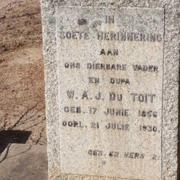 TOIT W.A.J., du 1856-1930