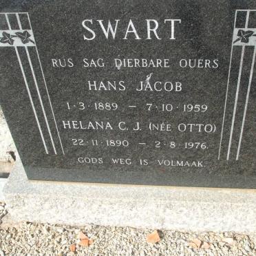 SWART Hans Jacob 1889-1959 &amp; Helana C.J. OTTO 1890-1976