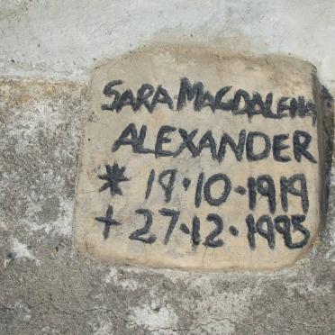 ALEXANDER Sara Magdalena 1919-1995