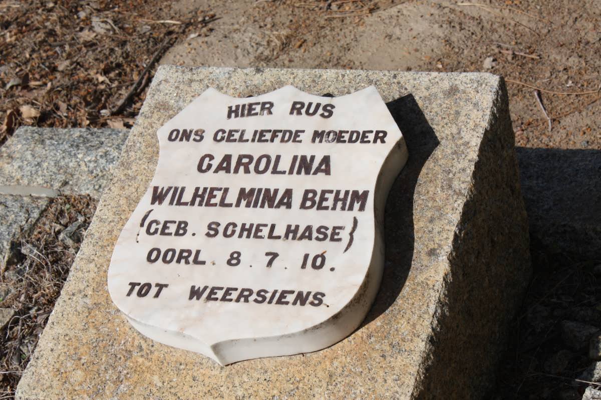 BEHM Carolina Wilhelmina nee SCHELHASE -1910