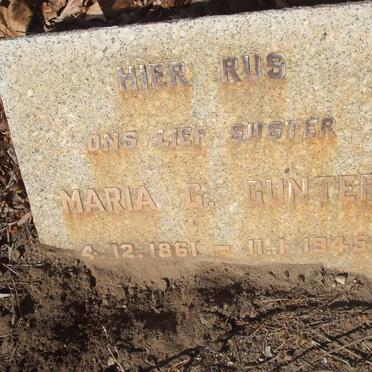 GUNTER Maria G. 1861-1945