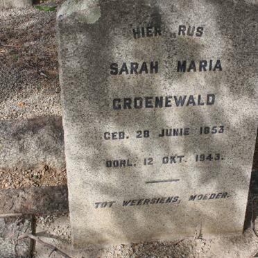 GROENEWALD Sarah Maria 1853-1943