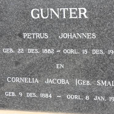 GUNTER Petrus Johannes 1882-1965 &amp; Cornelia Jacoba SMAL 1884-1976