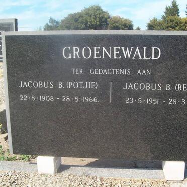 GROENEWALD Jacobus B. 1908-1966 :: GROENEWALD Jacobus B. 1951-1967