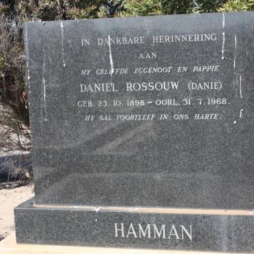 HAMMAN Daniel Rossouw 1898-1968
