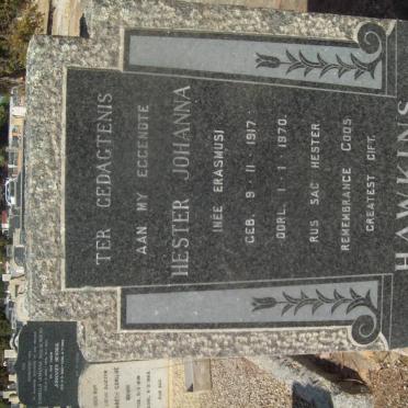 HAWKINS Hester Johanna nee ERASMUS 1917-1970