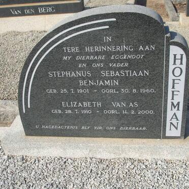 HOFFMAN Stephanus Sebastiaan Benjamin 1901-1960 &amp; Elizabeth van AS 1910-2000