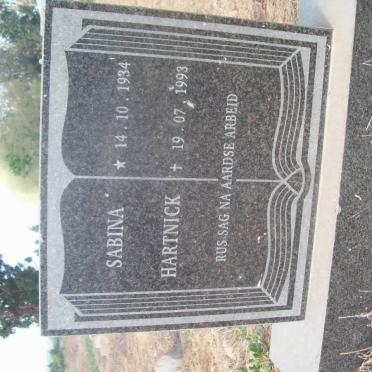 HARTNICK Sabina 1934-1993