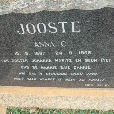 JOOSTE Anna C. 1887-1965
