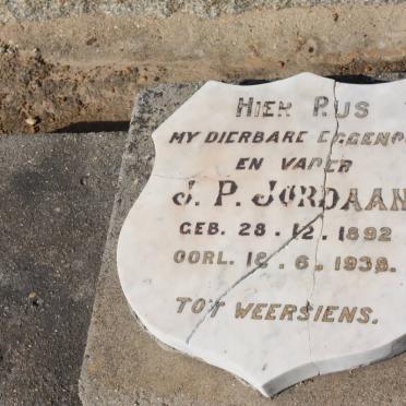 JORDAAN J.P. 1892-1938