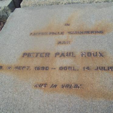 ROUX Pieter Paul 1890-1963