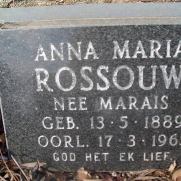 ROSSOUW Anna Maria MARAIS 1889-1965