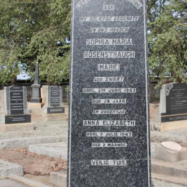 ROSENSTRAUCH Sophia Maria nee SWART -1943 :: ROSENSTRAUCH Anna Elizabeth -1943