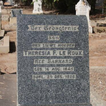ROUX Theresia F. Le nee BARNARD 1845-1926